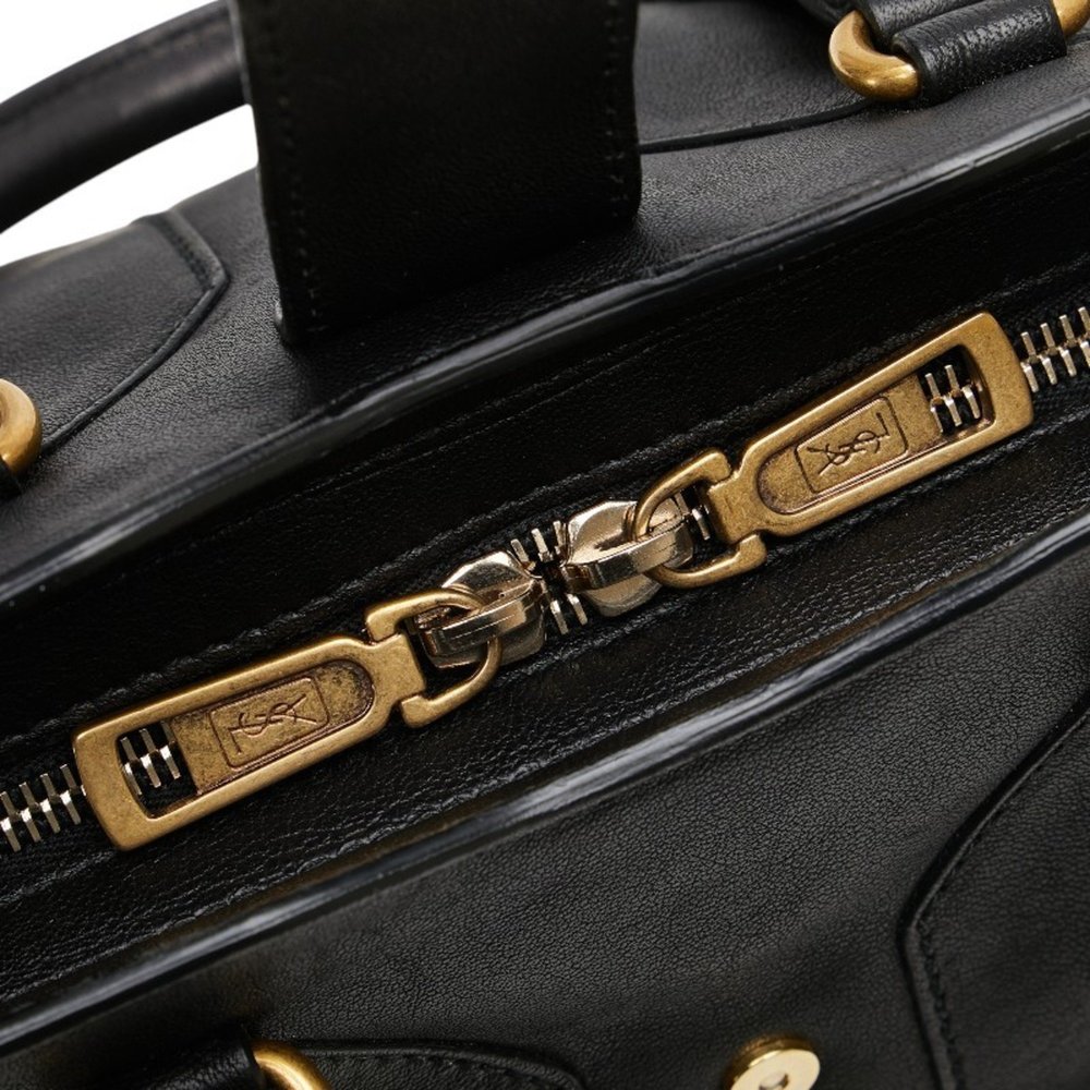 SAINT LAURENT Black Leather Bag - Picture 9 of 13